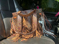 Tooled Fringe Tote Bag