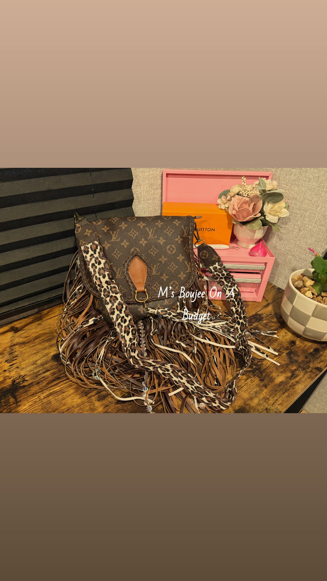 Leopard Fringe Crossbody
