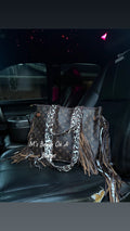Fringe Leopard Shoulder Bag