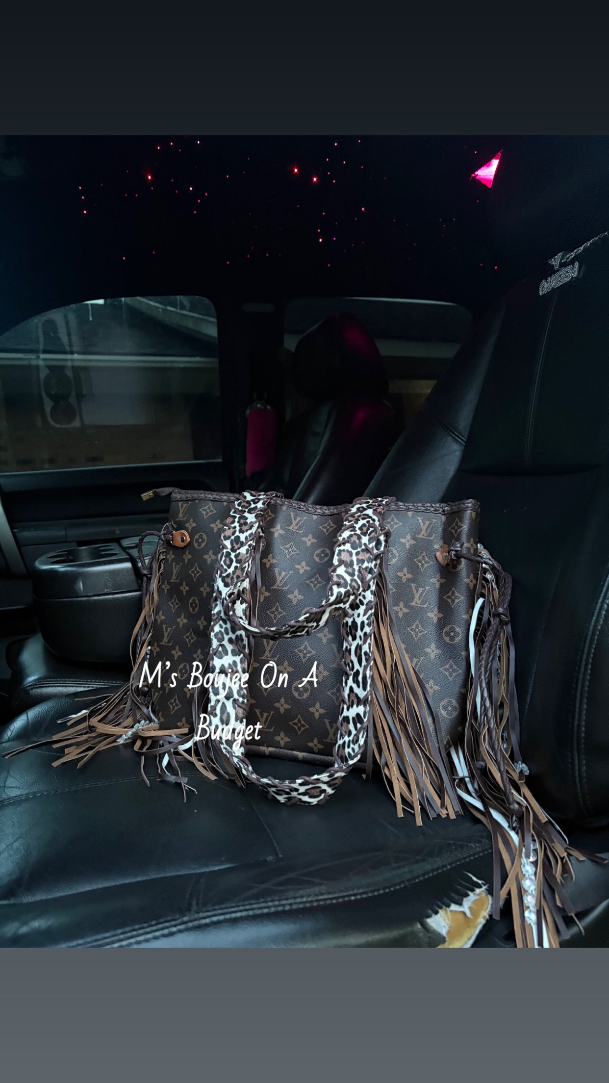 Fringe Leopard Shoulder Bag